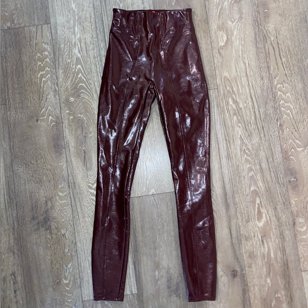 Spanx faux leather patent leggings/ pants